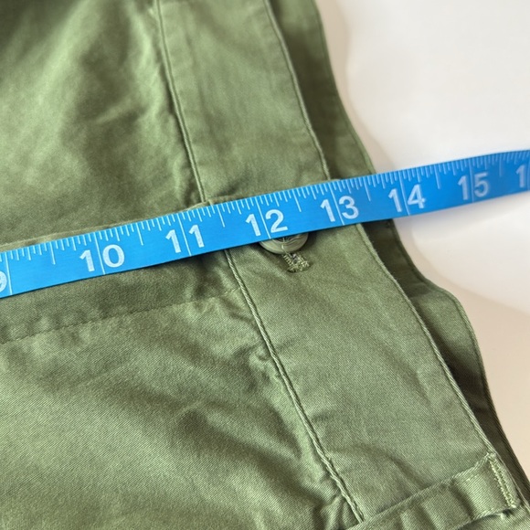 On 34th Pleated Chino Straight Leg Ankle Pants Olive Green 16W - Picture 14 of 15